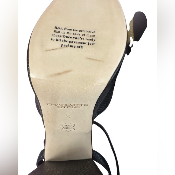 NWT Charlotte Stone Petra Platform Shoes in Black/ Butter Size 8 - Picture 14 of 16